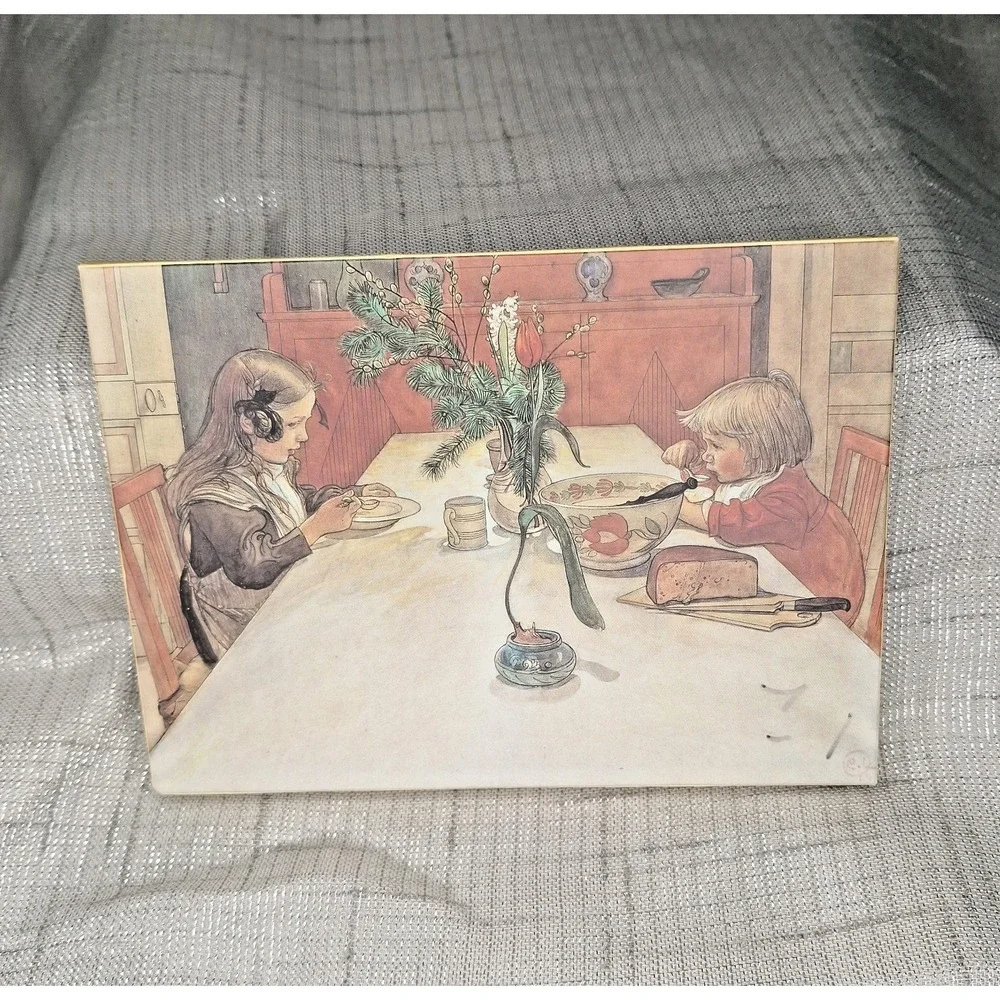 Carl Larrson Artwork 10‎ Notecards The Evening Meal, Kersti and the Cat  teNeues